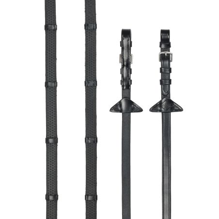 Rênes en caoutchouc souple avec arrêtoirs LeMieux