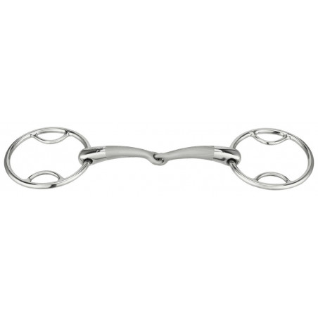 Gebroken bit met 2 Sprenger Satinox ringen