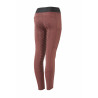 Legging d'équitation silicone Horze Leighton Ado fond intégral avec doublure chaude - Rouge roan