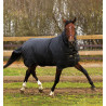 Horseware Trot Plus deken met halsstuk 350g - Zwart / zwart / tan