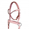 Bridon sans mors Funny Horses 2 pour les chevaux HKM - Rose