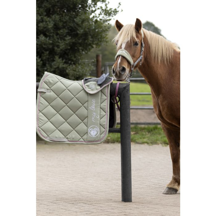 Bonnet anti-mouches Horse Spirit HKM Gris vert