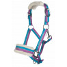 Licol Funny Horses HKM - Violet / aqua / argent