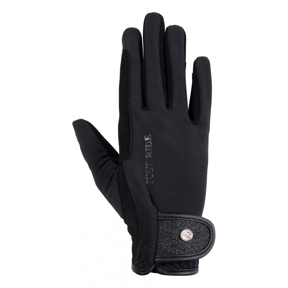 Gants D'Équitation Adultes Anti-Dérapants – Paume Silicone Magique, Taille Unique, Noir Élégant
