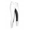 Pantalon Basic Belmtex Grip fond 3/4 HKM - Blanc / noir