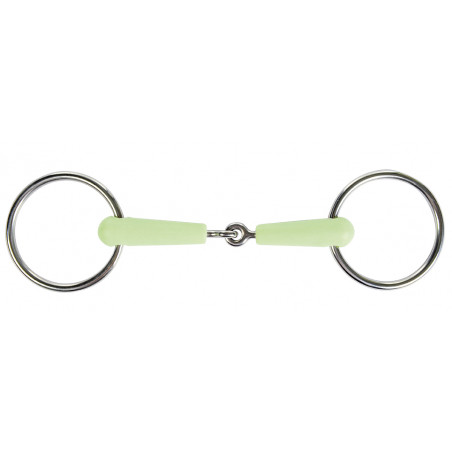 Mors à anneaux 18 mm goût pomme HKM