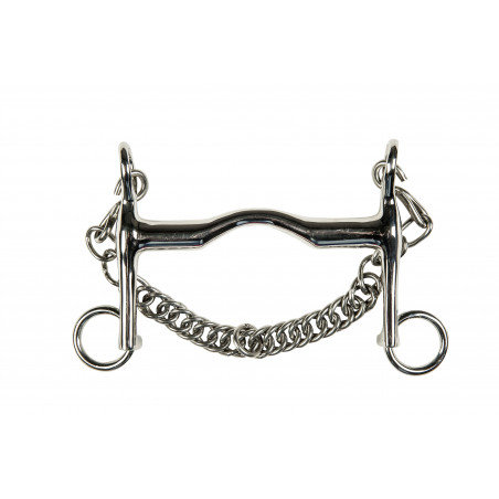 RVS bitten mors 16 mm ketting 5 cm HKM