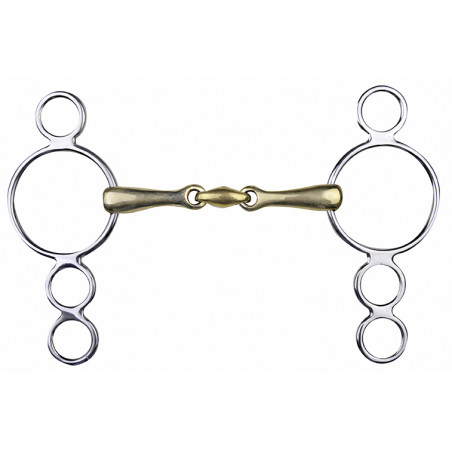 Mors pessoa in maillechort 16 mm ringen inox HKM