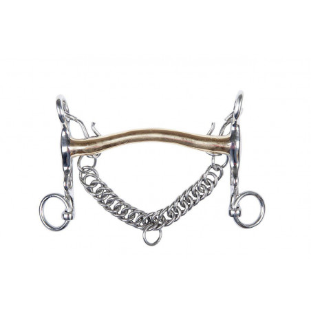 Bitstuk van nikkelzilver 16 mm ketting 5 cm HKM