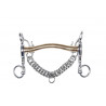 Mors de bride en maillechort 16 mm chaîne 5 cm HKM - Couleur indicative