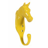 Porte-bridon tête de cheval en aluminium HKM - Jaune