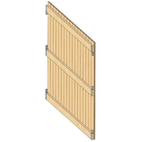 Houten scheidingskits speciaal voor afdak met enkele helling La Gée