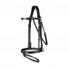 Bridon Cuir Plat Avec Mousquetons Working by Dy'on - Noir