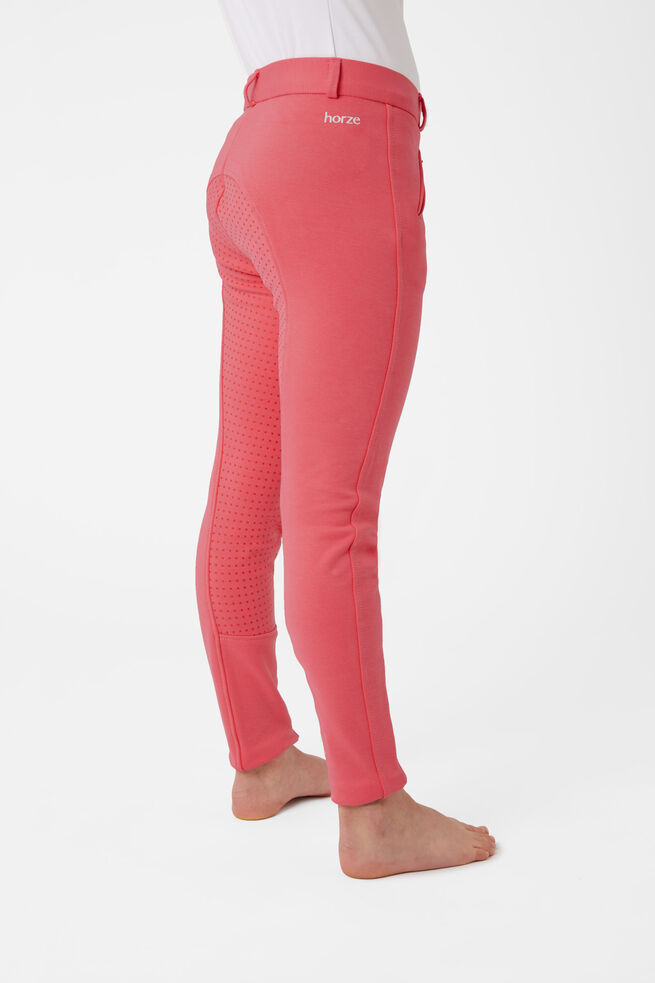 Kinderbroek Horze Active met siliconen zitvlak Roze