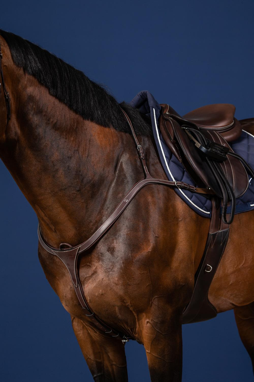 Collier De Chasse Long Pont US Collection by Dy'on Brun Marron Collier De Chasse Long Pont US Collection by Dy'on Brun Marron