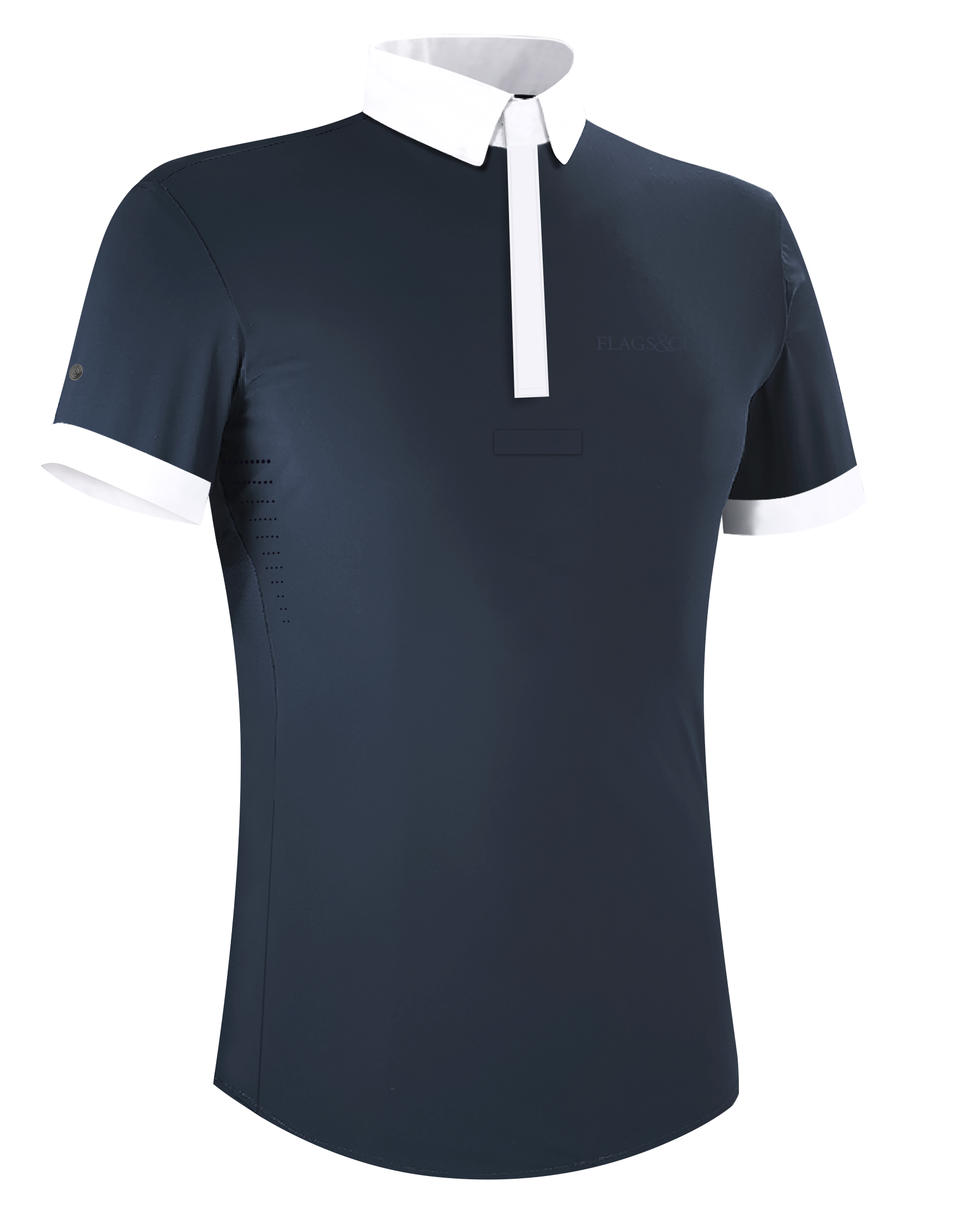 Wettkampf-Poloshirt Flags & Cup Herren Wako Kurzarm