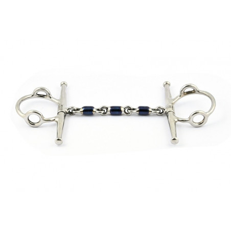 Mors met tonglepel Jump'In met blauwe stalen rollers