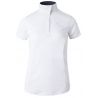 Polo manches courtes Blaire Horze Crescendo femme - Blanc / bleu marine