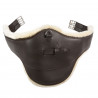Atlanta singel met schapenvacht Horze buikflap - Donkerbruin