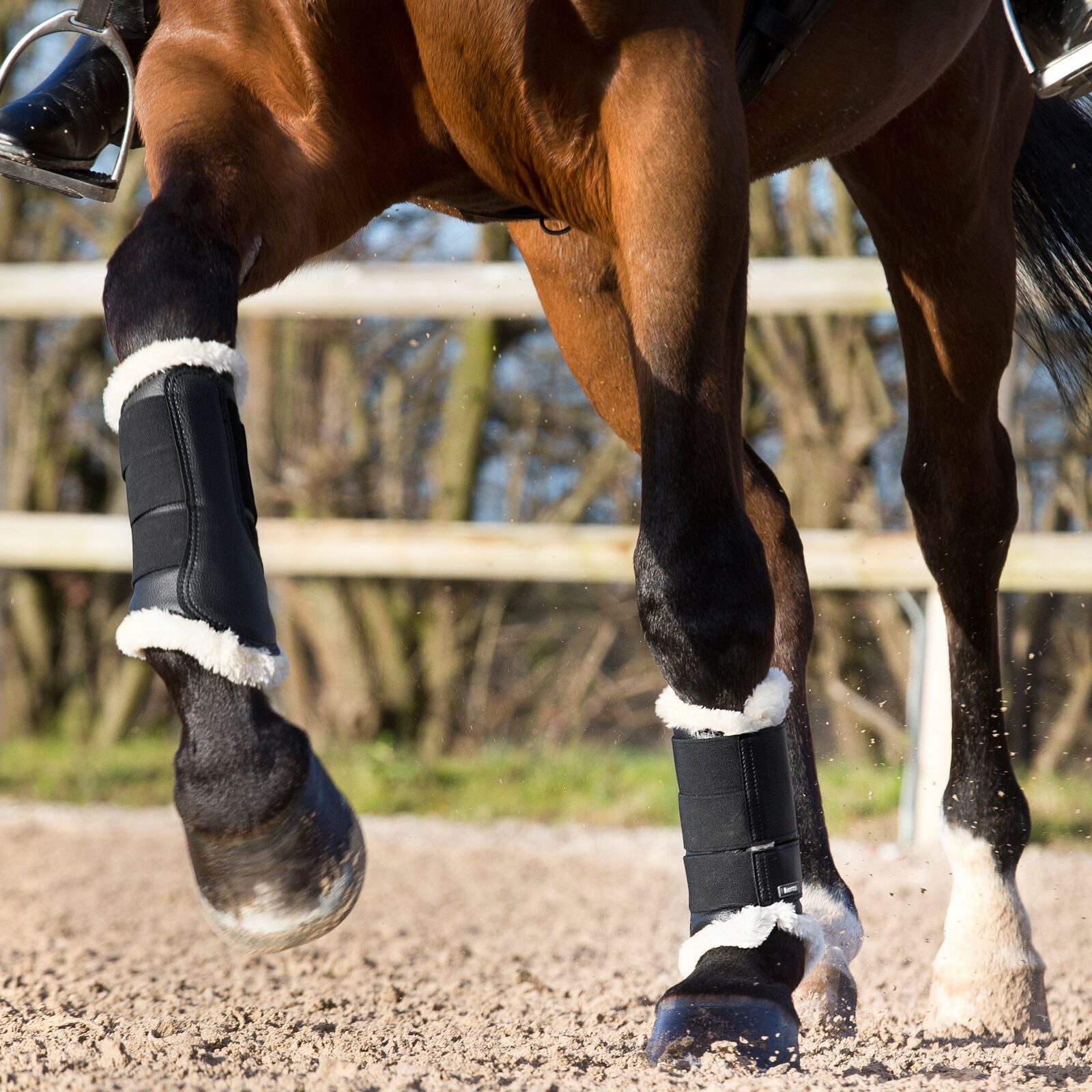 Gesloten peesbeschermers Horze Signature Zwart Gesloten peesbeschermers Horze Signature Zwart