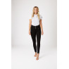 Pantalon d'équitation taille haute Tara silicone fond intégral femme Horze - Noir