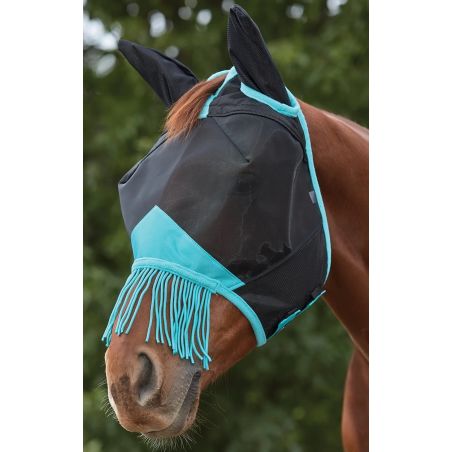 Masque anti-mouches Weatherbeeta ComFiTec Deluxe Mesh oreilles et franges