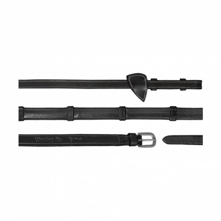 Rênes Caoutchouc 1/2 Avec 7 Arretoirs Working By Dy'on