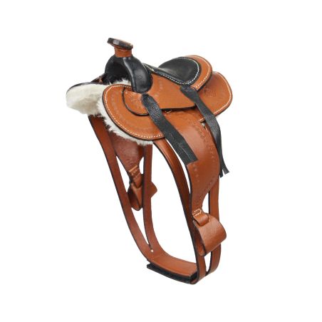 Western zadel tan voor speelgoed Mini Pony LeMieux