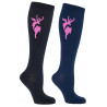 Chaussette d’équitation de compression Janne Covalliero - Noir / marine foncé