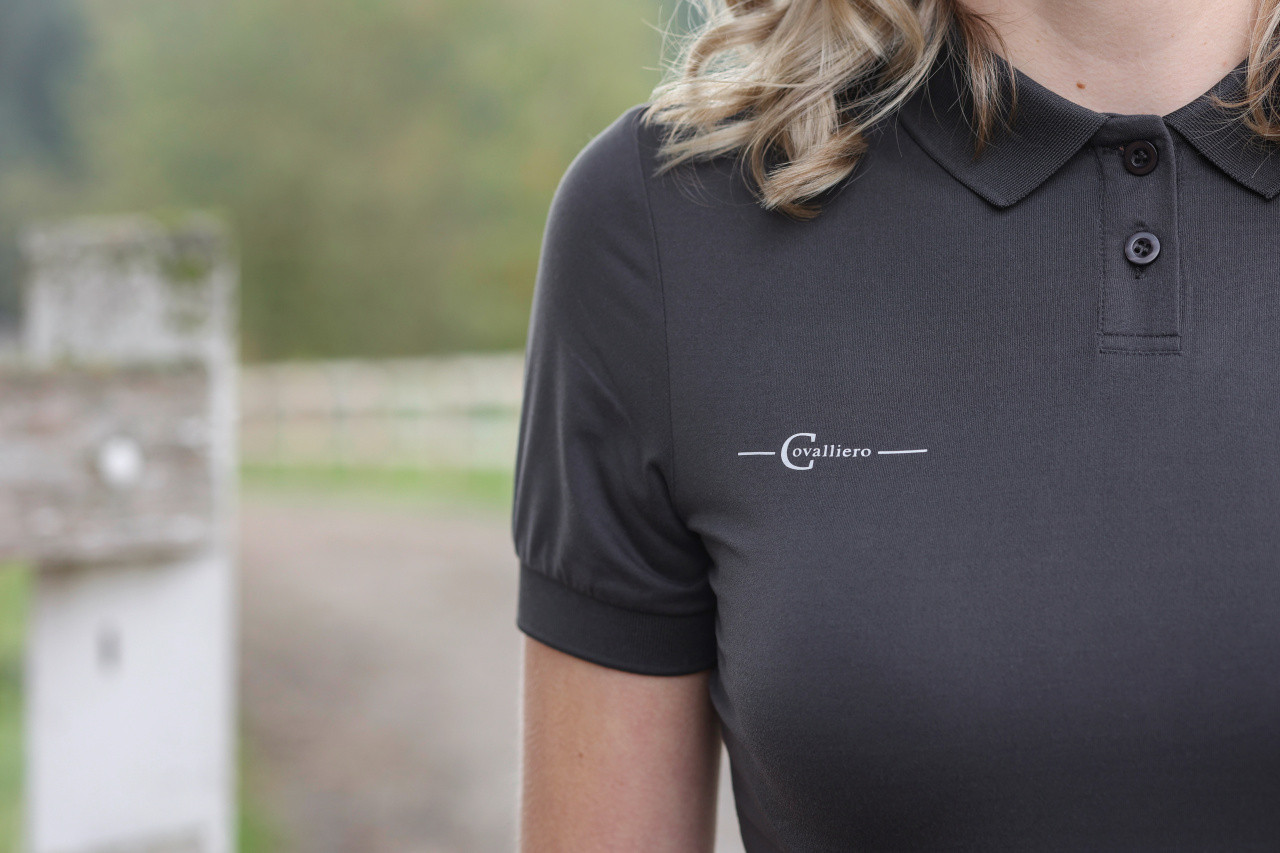 Polo femme manches courtes Covalliero Graphite Gris