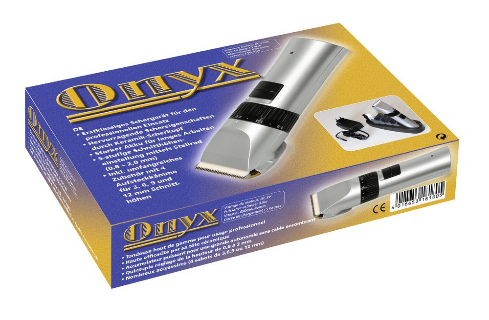 Tondeuse Onyx sur batterie Clipster