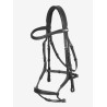 Bridon LeMieux Arika muserolle anatomique réglable - Noir / argent