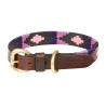 Halsband voor honden Weatherbeeta leer Polo - Marron cowdray / violet / violet