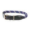 Collier pour chien Weatherbeeta cuir et corde - Marron / bleu marine