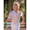 Polo de concours Jump'In manches courtes Gaston - Blanc
