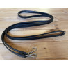 Rênes allemandes Jump'In cuir plat - Noir