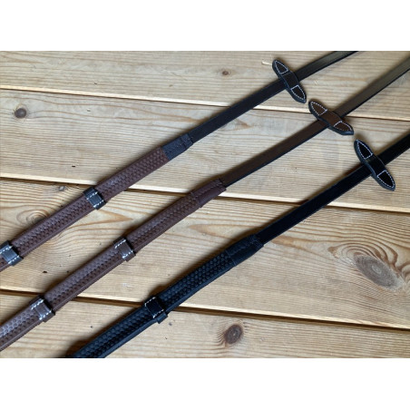 Rênes caoutchouc avec arrêtoirs 1/2 Jump'In One