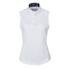 Mouwloze wedstrijdpolo Dublin dames Ria - Wit / marineblauw
