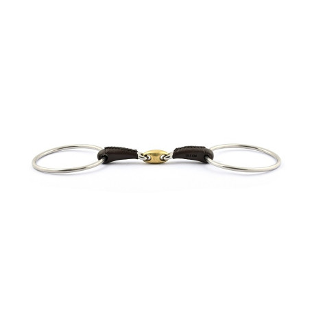 Mors Jump'In grands anneaux double brisure recouvert de cuir