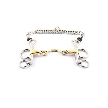 Mors Pelham Jump'In petites branches double brisure passage de langue