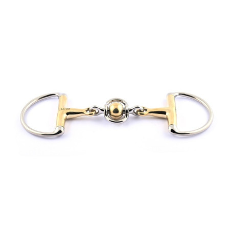 Mors à olives Jump'In double brisure inox et boule en german silver