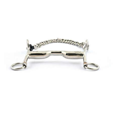 Springstang mors Jump'In kleine takken met tongopening roestvrij staal