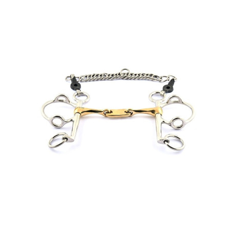 Pelham Mors Jump'In gedraaide stang met tongvleugel