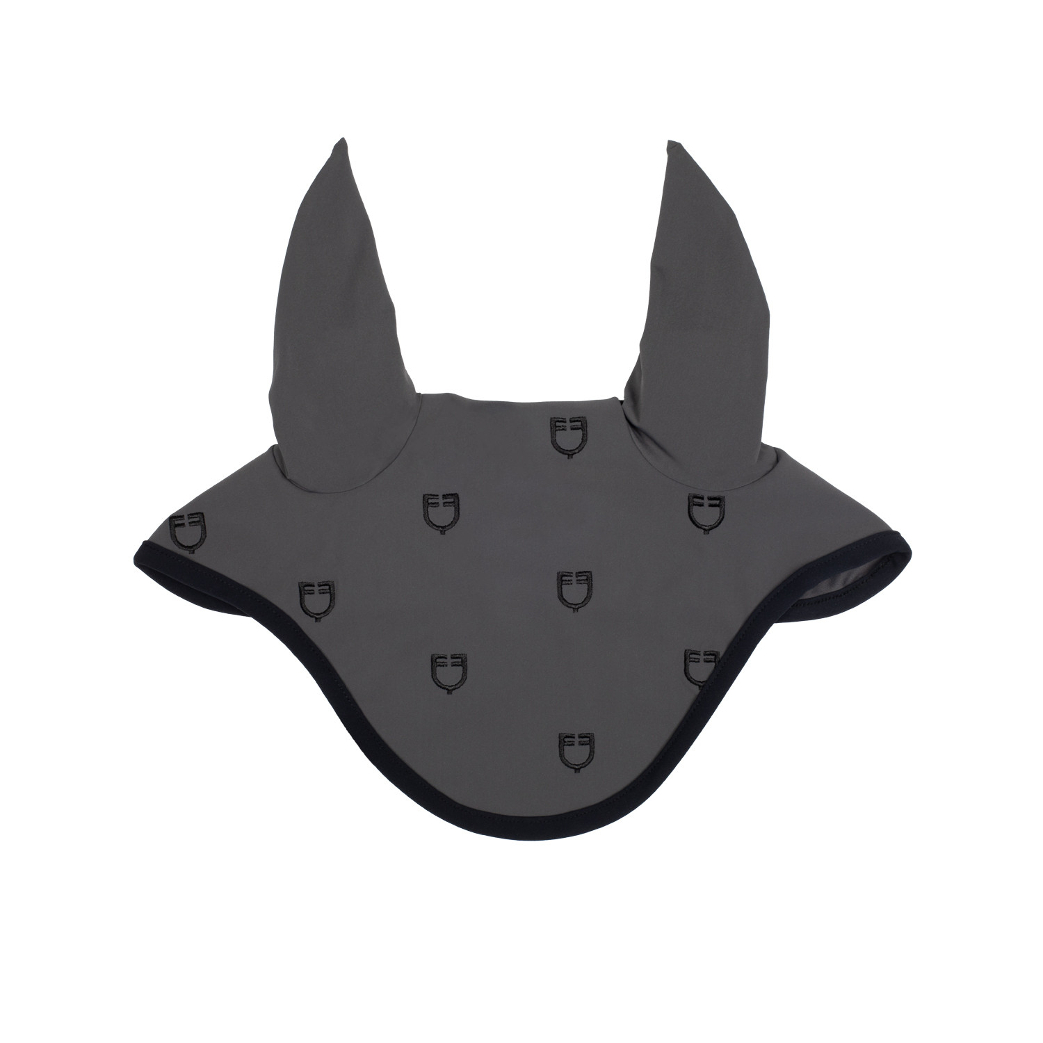 Oornetje tegen vliegen met meerkleurig logo Black Line Edition Equestro Asfalt / zwart