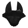 Bonnet anti-mouches en coton avec oreilles élastiques Equestro - Noir