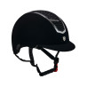 Casque en velours ultra-léger avec strass Eclipse Equestro - Noir / argent