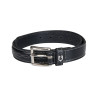 Ceinture en cuir avec broderie artisanale Equestro - Noir