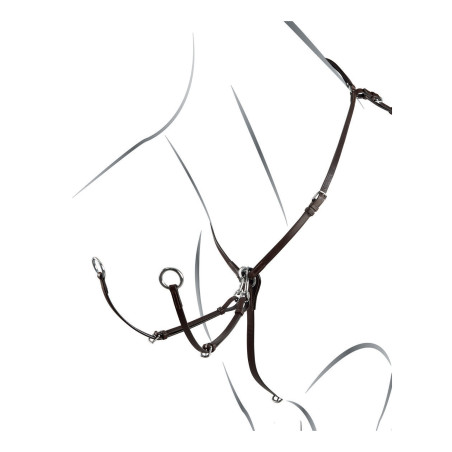 Verstelbare lederen borsttuig Equestro