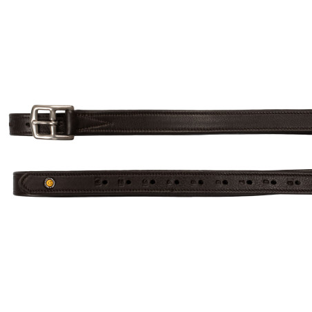 Lederen dubbele stijgbeugelriemen met gebogen gespen Equestro