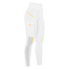 Legging ajusté femme avec inserts en micro-mesh Equestro - Blanc